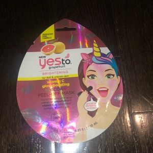Yes to- grapefruit! Unicorn peel off mask.
